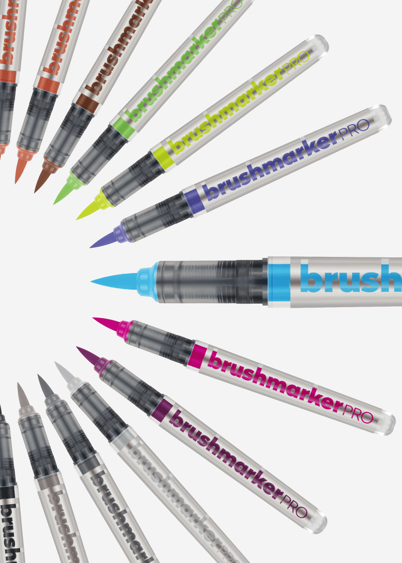 DecoBrush Metallic Display (Include 120 Markers)